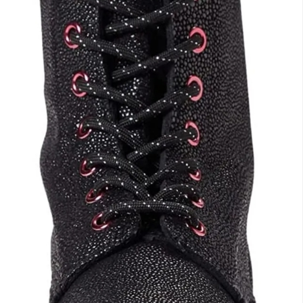 DR. MARTENS 1460 EYELET BEJEWELLED BOOTS BLACK WOMEN SIZE 10 - Picture 4 of 16